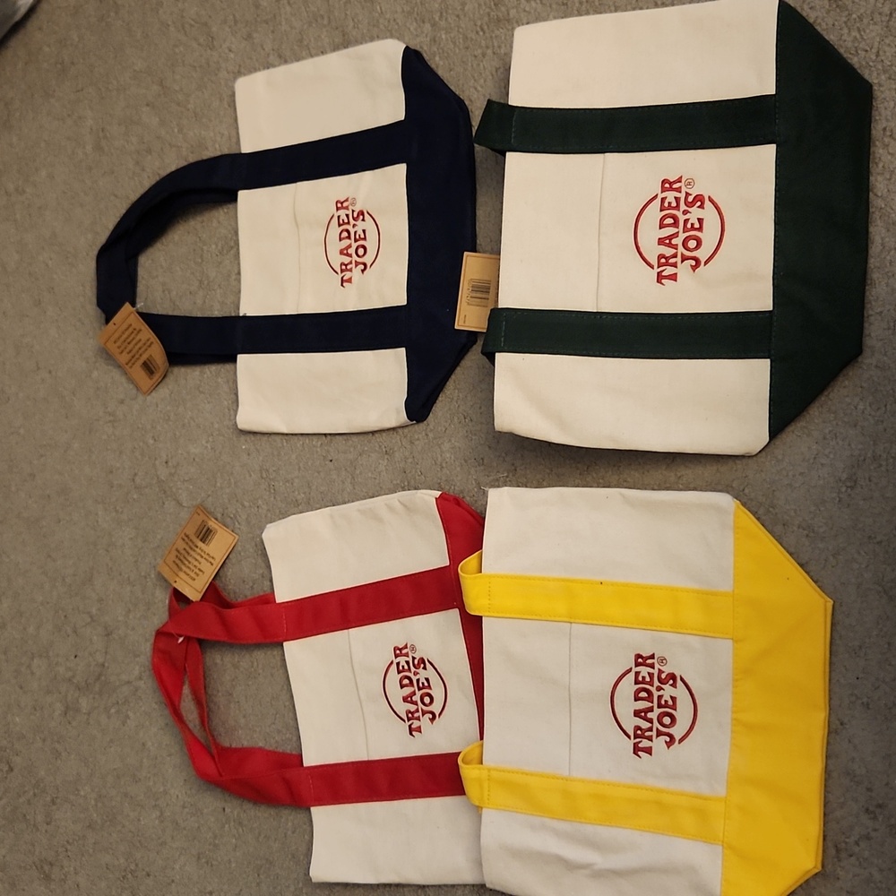Trader Joe's Mini Canvas Tote SET OBO